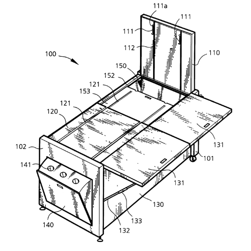 특허 제10-1842193호(컵 보관함과 컵 소독장치를 갖춘 음수대, (주)크린파워, 