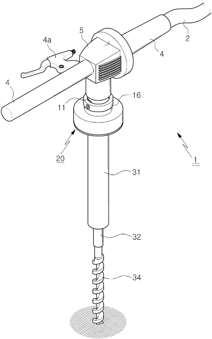 특허 제10-1844563호(정역구동이 가능한 지반 천공기, 천미경, 