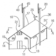 특허 제10-1244677호(건축물에서 풍력 및 태양광 발전용 블록, (주)인환경디자인연구소, 