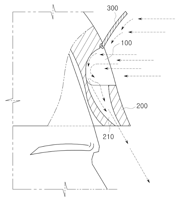특허 제10-2371521호(에어커튼이 형성되는 헬멧, 이창국, 