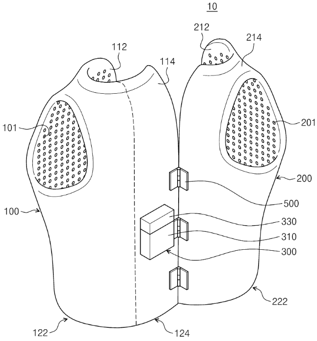특허 제10-2380033호(기능성 의복, 원광식, 