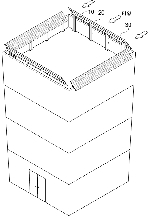 특허 제10-1986633호(옥상 난간용 태양광 발전 장치, (주)토리테크)