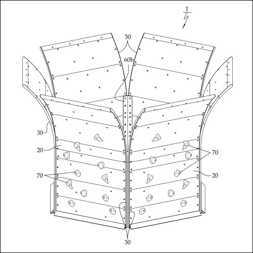 특허 제10-0934130호(조립식 인공 암벽 구조물, 백대식)