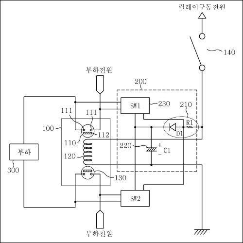 특허 제10-1124291호(릴레이 모듈을 위한 스파크 방지 장치 및 그 방법, 김진규)