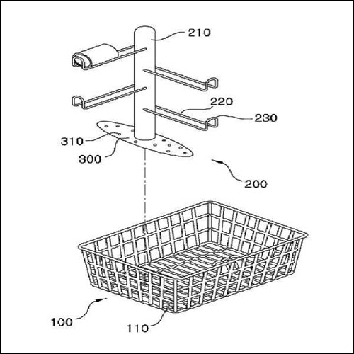 특허 제10-1744445호(탈착이 자유로운 세척모듈을 구비한 기능성 식기건조대, 대재경, 
