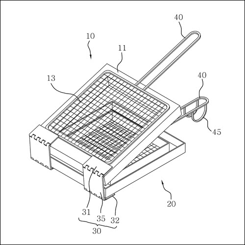 특허 제10-1511644호(양면 숯불구이용 석쇠, 최현)